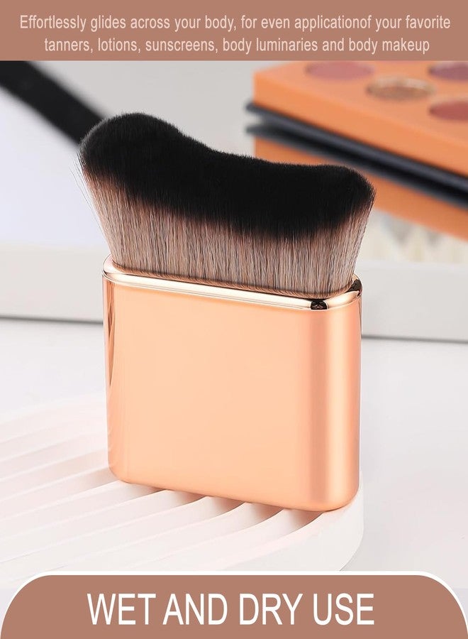 KINGMAS Self Tanner Brush - Kabuki Body Makeup Brush, Soft Vegan Tanning Brush for Foundation, Bronzer, Self Tan Back Applicator Body Face Blending Brush - Image 5